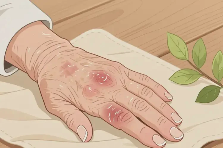 老年人手上長(zhǎng)濕疹能靠自己自愈嗎(圖2)