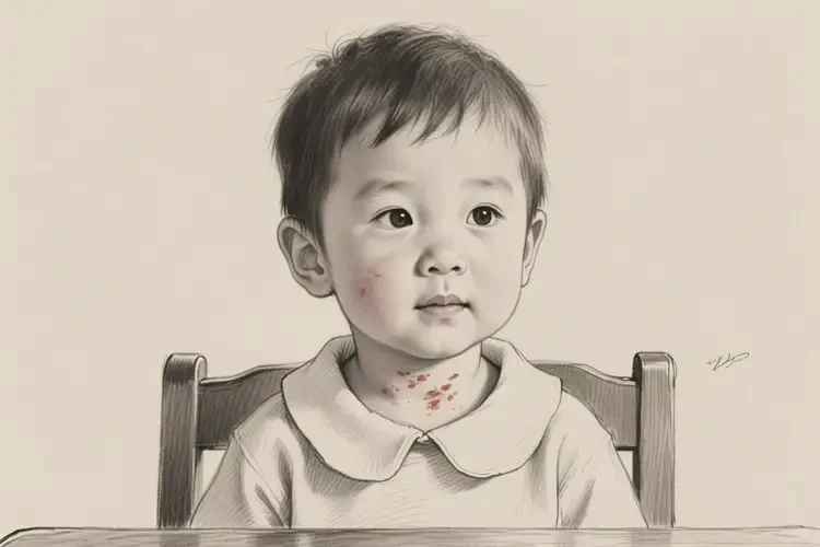 兒童脖子起濕疹不管它會自己自愈嗎(圖1)