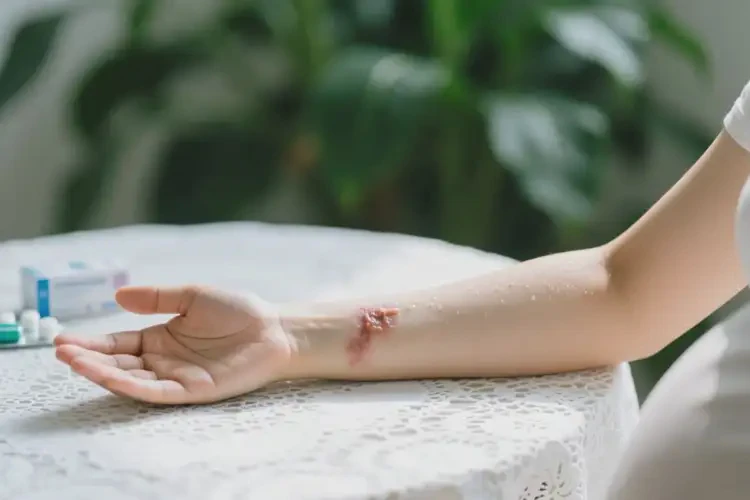 产妇手臂上有湿疹能彻底自愈吗(图2)