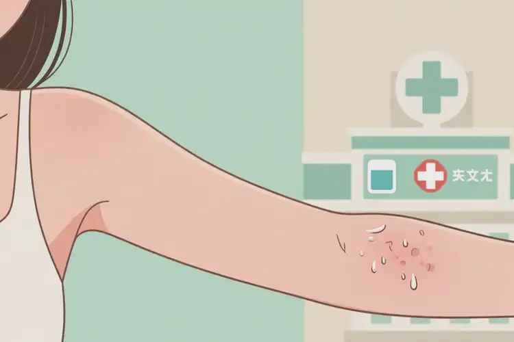 女人手臂起濕疹不管它會(huì)自己痊愈嗎(圖3)