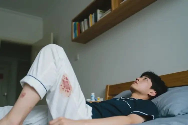 中學(xué)生大腿長(zhǎng)濕疹不管它會(huì)自己好嗎(圖1)