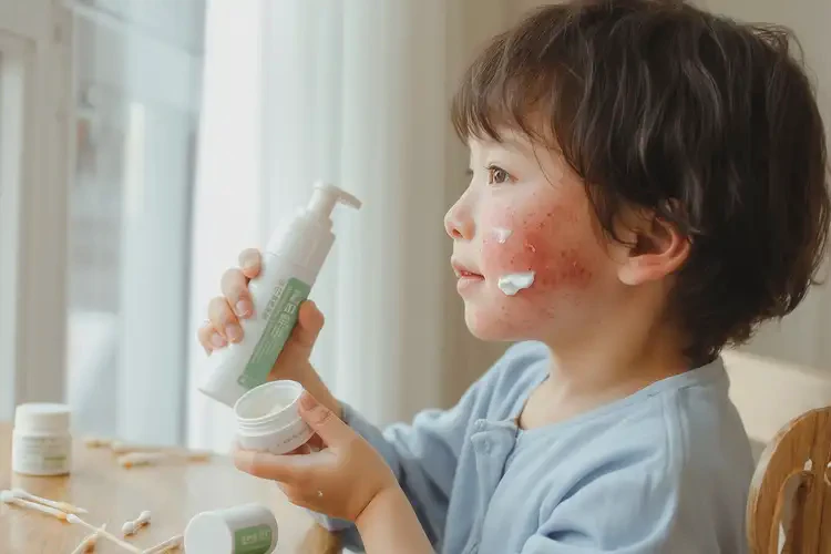 儿童脸上出湿疹不管它会自己痊愈吗(图2)