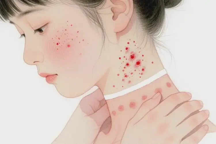 女生脖子上容易長(zhǎng)濕疹能夠徹底治愈嗎(圖3)