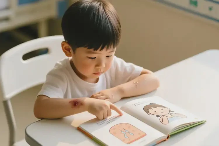 少兒手臂上長濕疹能徹底自愈嗎(圖2)