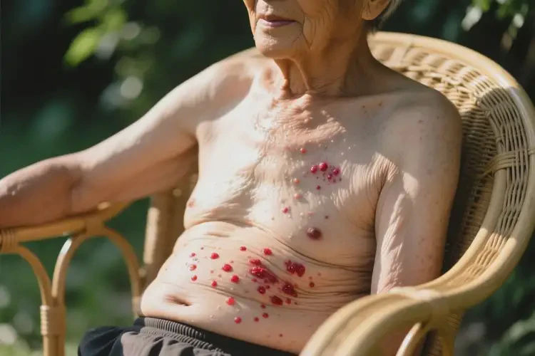 老年人肚子出現(xiàn)濕疹不管它會自己好嗎(圖1)