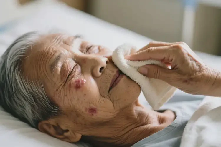 高龄老人面部出湿疹能彻底自愈吗(图1)