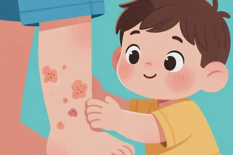 小儿小腿偶尔长湿疹不管它会自己自愈吗(图2)