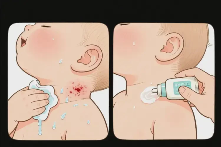 寶寶脖子上容易起濕疹可不可以徹底自愈(圖2)