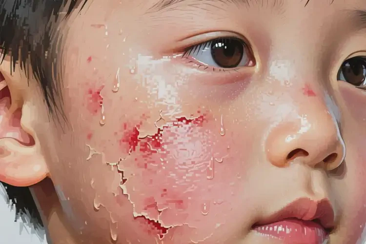 孩子臉上有濕疹能徹底自愈嗎(圖3)