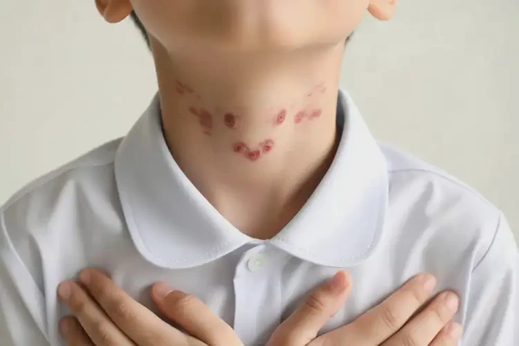 小學(xué)生脖子出現(xiàn)濕疹不管它會(huì)自己好嗎(圖1)
