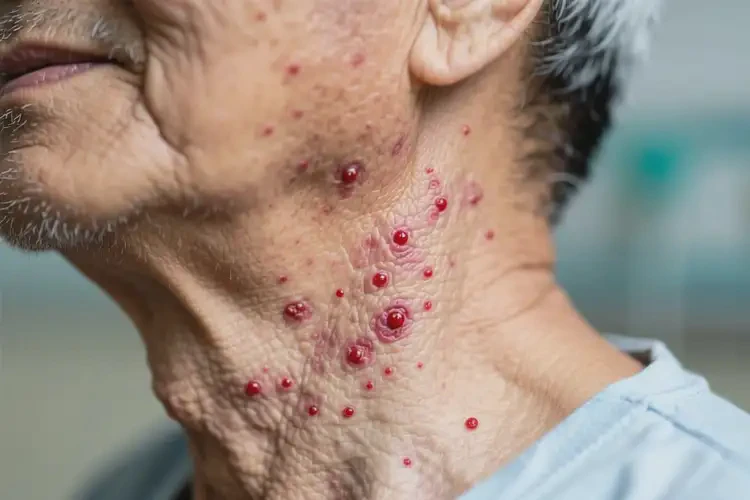 老人脖子上起湿疹不管它会自己痊愈吗(图3)