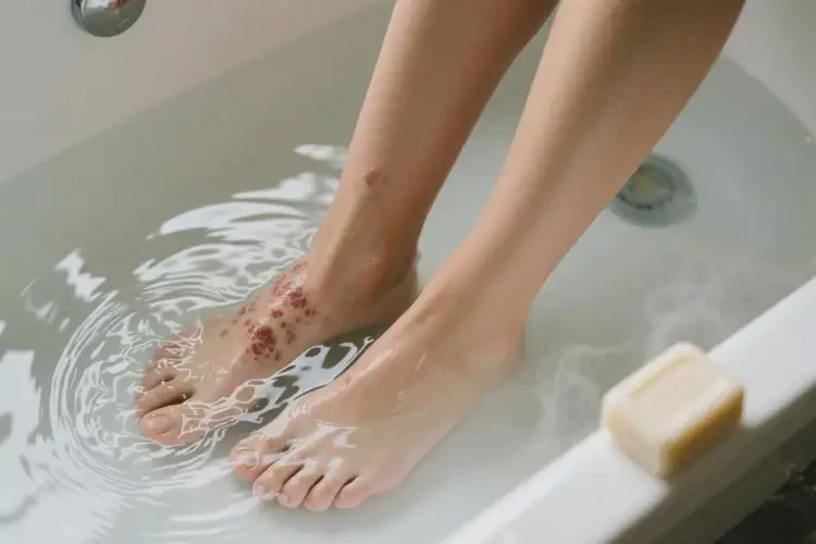 女性腳上經(jīng)常長濕疹不管它會自己好嗎(圖1)