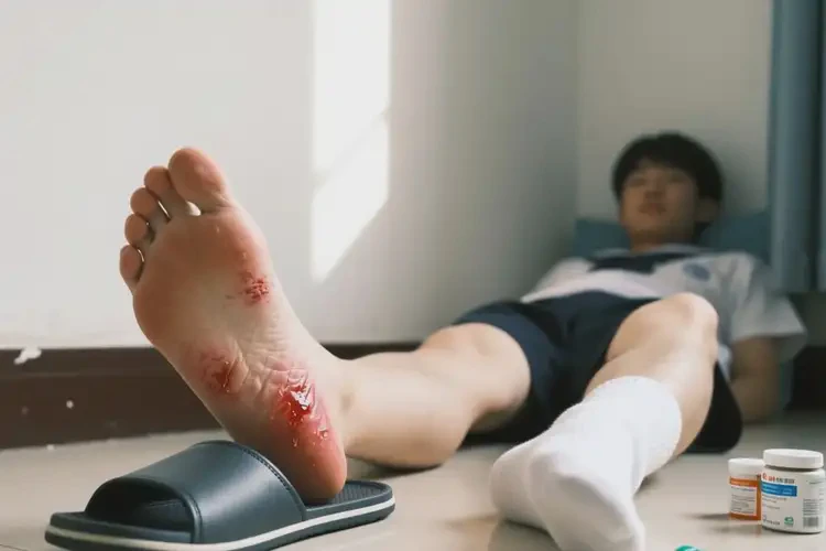 大學生腳上有濕疹不管它會自己好嗎(圖1)