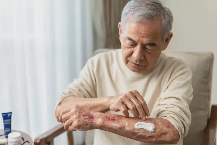 高齡老人四肢偶爾長濕疹可以徹底自愈嗎(圖2)