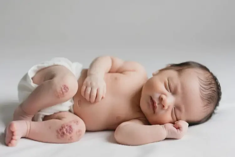 新生兒大腿上長濕疹可不可以徹底自愈(圖1)