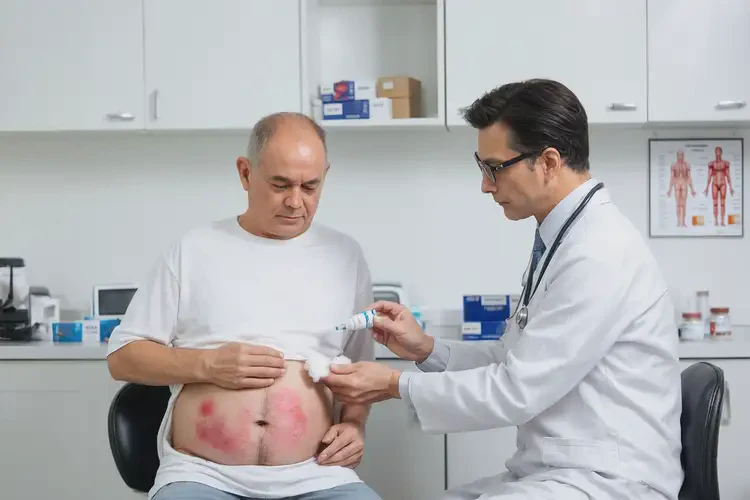 男人肚子有濕疹不管它會(huì)自己自愈嗎(圖3)