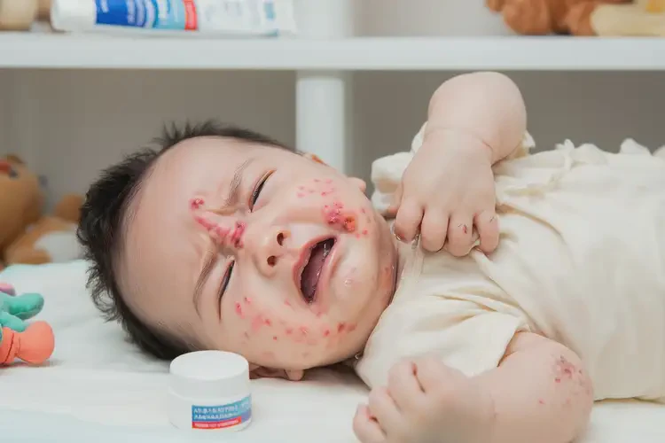 寶寶脖子長濕疹可不可以徹底自愈(圖4)