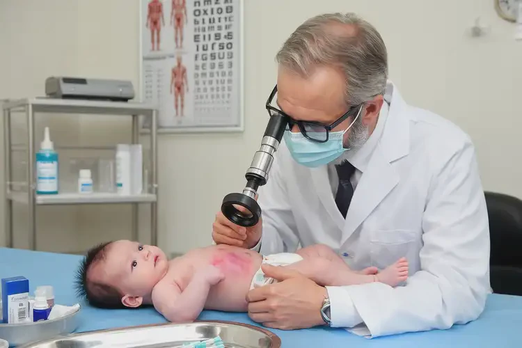 新生兒肚子出現(xiàn)濕疹可不可以徹底自愈(圖1)