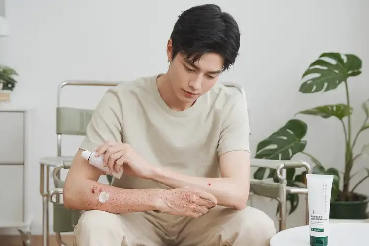 男生四肢長(zhǎng)濕疹能夠徹底治愈嗎(圖2)