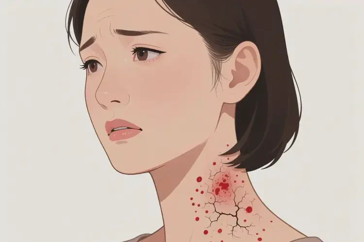 女性脖子出現(xiàn)濕疹不管它會(huì)自己好嗎(圖3)