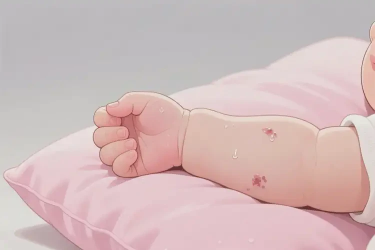 新生兒手臂容易起濕疹不管它會(huì)自己自愈嗎(圖2)