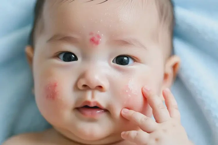 嬰幼兒面部出濕疹能徹底自愈嗎(圖2)