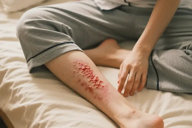 大學(xué)生大腿上有濕疹可以徹底自愈嗎(圖1)