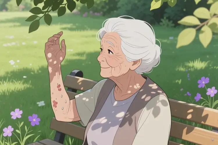 老年人手臂偶爾長(zhǎng)濕疹可以徹底自愈嗎(圖2)