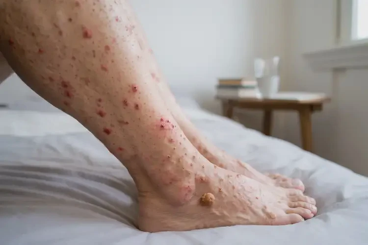 女人腳上偶爾起濕疹不管它會自己痊愈嗎(圖4)