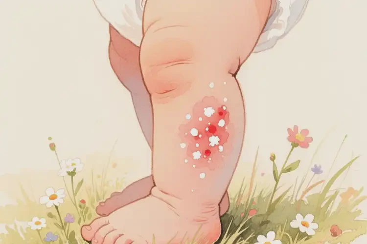 嬰幼兒小腿上長濕疹不管它會(huì)自己痊愈嗎(圖1)