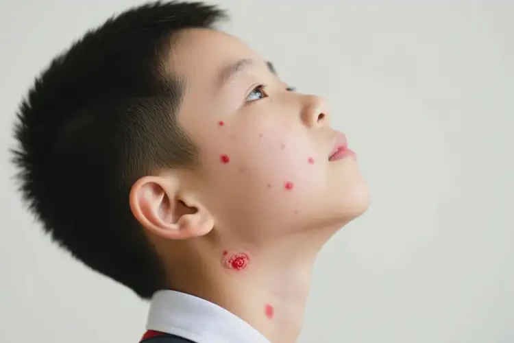 中學(xué)生脖子上偶爾起濕疹不管它會自己好嗎(圖2)