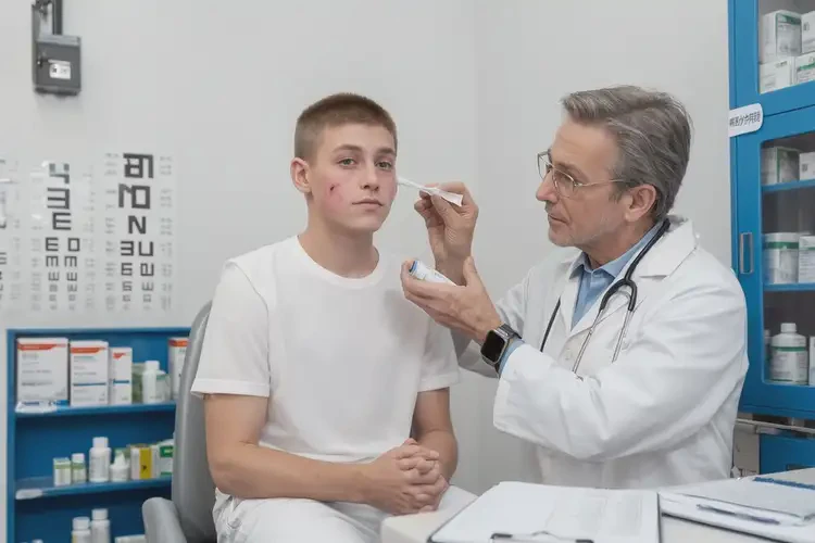 青年人面部出現(xiàn)濕疹不管它會(huì)自己痊愈嗎(圖3)