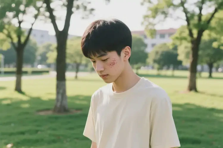 中學(xué)生面部出濕疹不管它會(huì)自己自愈嗎(圖2)