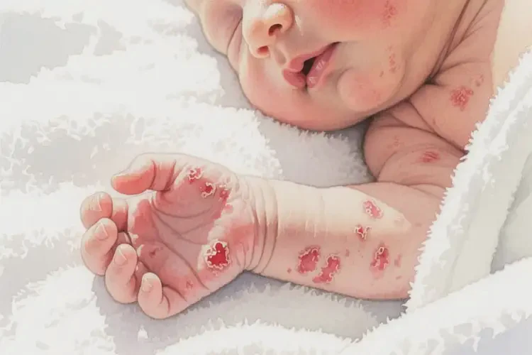 新生兒身上長濕疹不管它會(huì)自己自愈嗎(圖4)