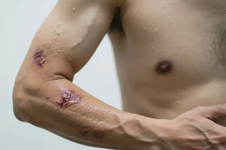 男人手臂上經(jīng)常起濕疹不管它會(huì)自己好嗎(圖3)