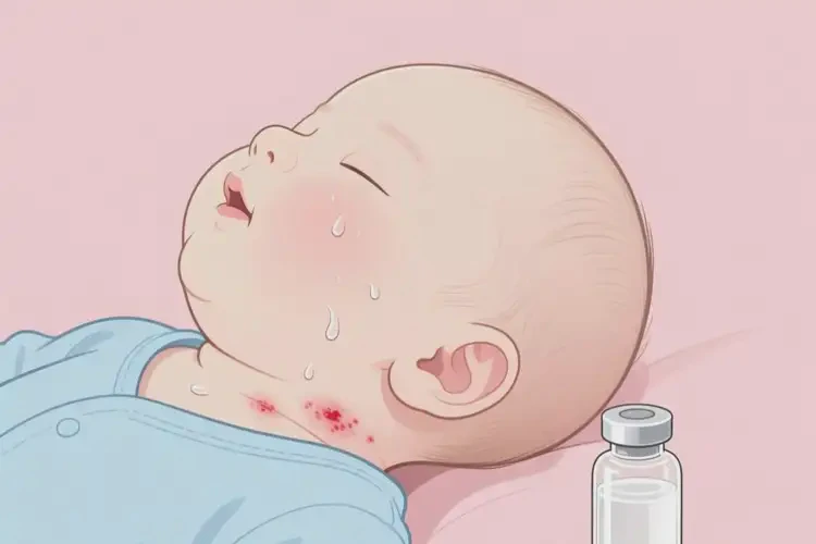 新生兒脖子上出濕疹能靠自己自愈嗎(圖2)