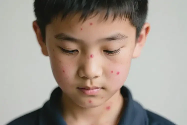 中學(xué)生脖子上偶爾起濕疹不管它會自己好嗎(圖1)