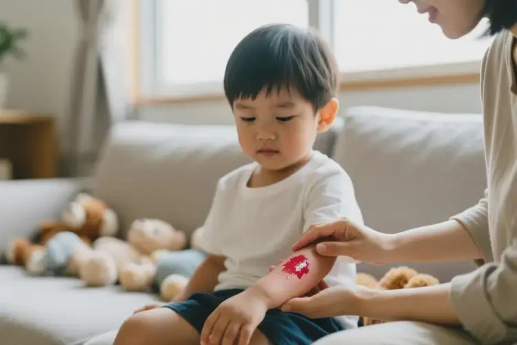 孩子身上出現(xiàn)濕疹不管它會自己痊愈嗎(圖4)