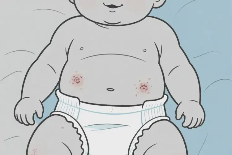 嬰幼兒肚子上偶爾長(zhǎng)濕疹不管它會(huì)自己痊愈嗎(圖1)