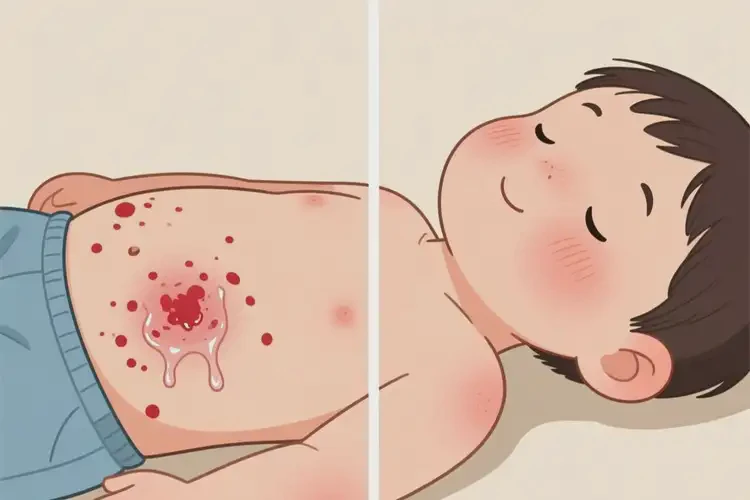 少儿肚子上出现湿疹能够彻底治愈吗(图3)