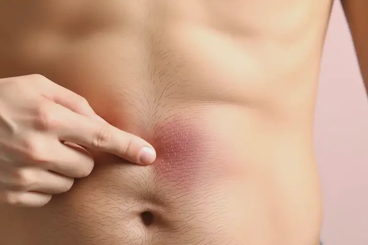 男性肚子上出濕疹能夠徹底治愈嗎(圖1)