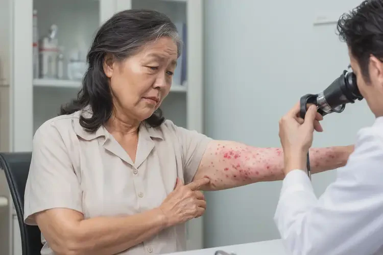 女人手臂經(jīng)常長濕疹不管它會自己痊愈嗎(圖4)