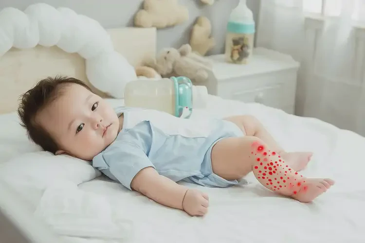 宝宝小腿上出现湿疹可不可以彻底自愈(图1)