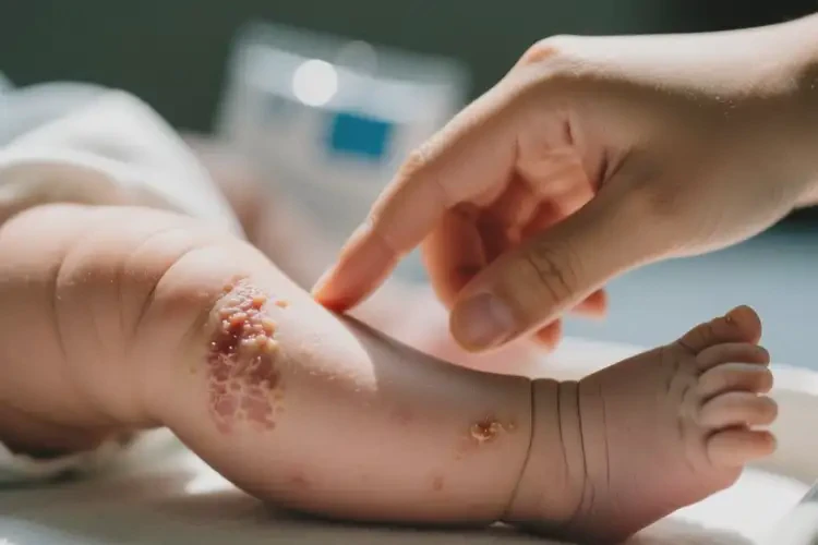 嬰兒四肢長(zhǎng)濕疹不管它會(huì)自己痊愈嗎(圖1)