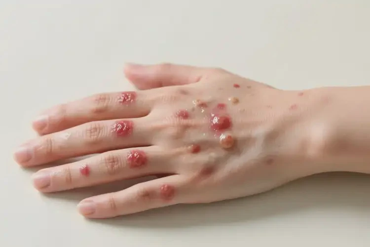 女性手上出現(xiàn)濕疹不管它會(huì)自己痊愈嗎(圖4)