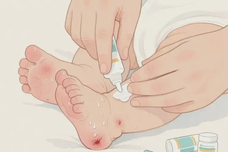 寶寶腳上經(jīng)常長(zhǎng)濕疹能靠自己自愈嗎(圖1)