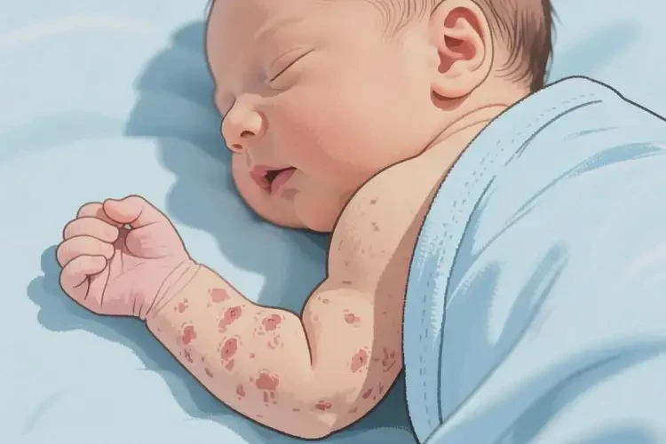 新生兒身上長濕疹不管它會(huì)自己自愈嗎(圖2)