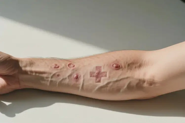 男人手臂起濕疹可以徹底自愈嗎(圖1)