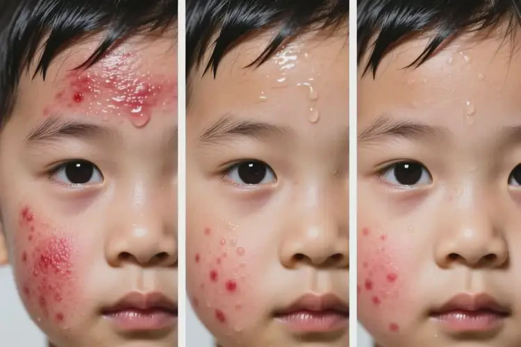 孩子臉上有濕疹能徹底自愈嗎(圖1)