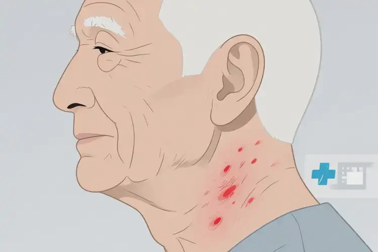 老年人脖子上起濕疹可以徹底自愈嗎(圖1)